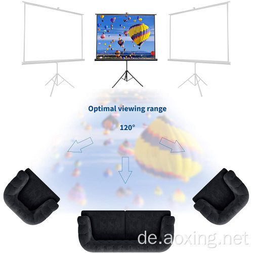 Schwarzer Leinwandstand Pull Up Outdoor Projector Screen